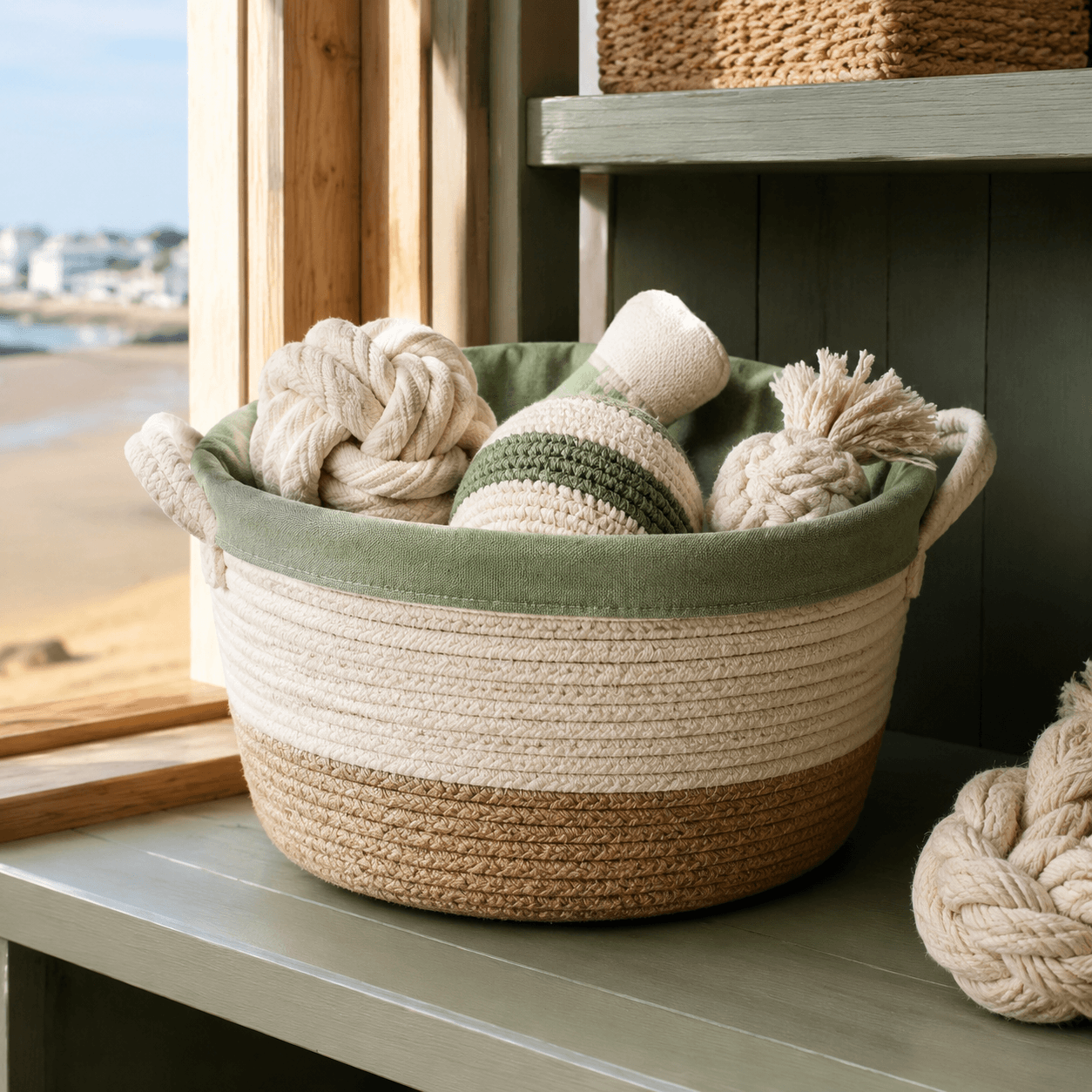 Woven Rope Toy Basket